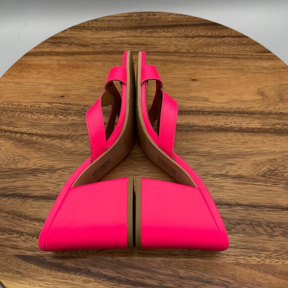 Free People Charlie V Sandals Womens Size 6 / 36 Neon Pink Casual Comfort Heels - Picture 6 of 8